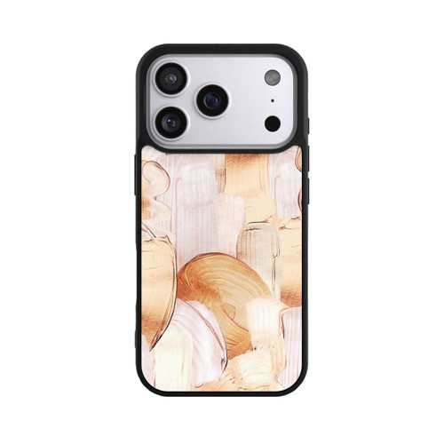Apple iPhone 17 Pro Base Case Weiß/Gold Pinsel Muster