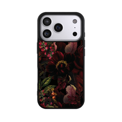 Apple iPhone 17 Pro Base Case Dunkle Rote Vintage Barock Rosen
