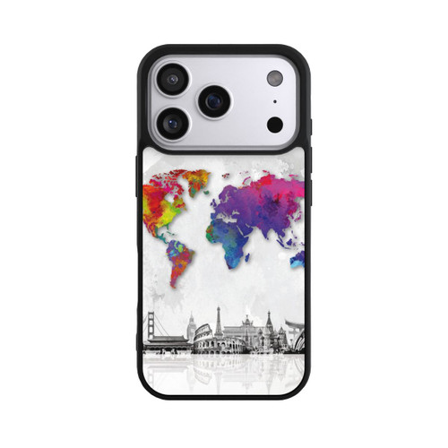 Apple iPhone 17 Pro Base Case Weltkarte mit Skyline