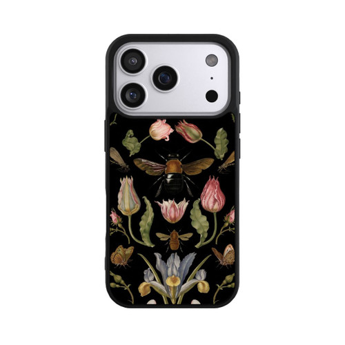 Apple iPhone 17 Pro Base Case Wildblumen und Biene Schwarz