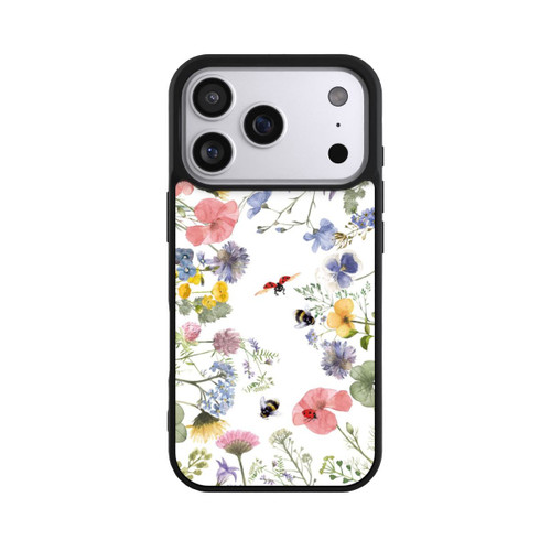 Apple iPhone 17 Pro Base Case Bunte Frühlingsblumen und Bienen