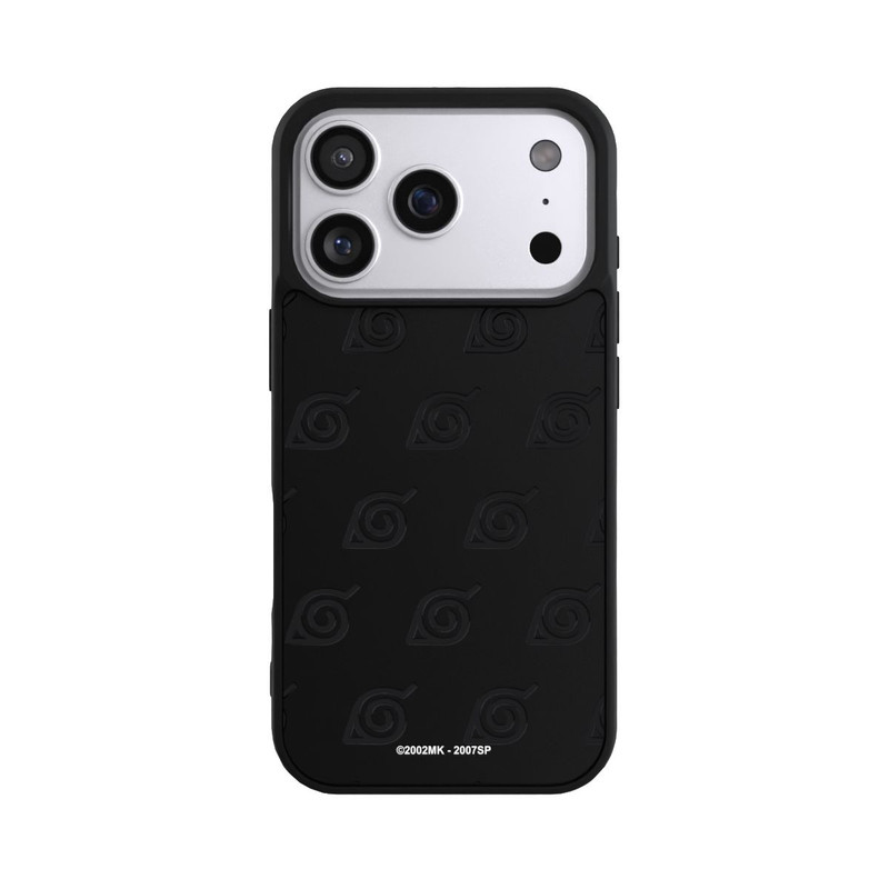 iPhone 17 Pro Base Case Schwarzes Konoha-Muster Transparent