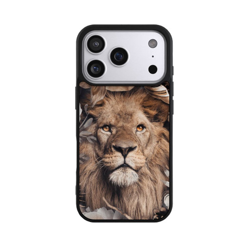 Apple iPhone 17 Pro Base Case Löwe Blumenrahmen Beige