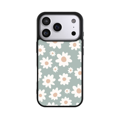 Apple iPhone 17 Pro Base Case Gänseblümchen Muster grün