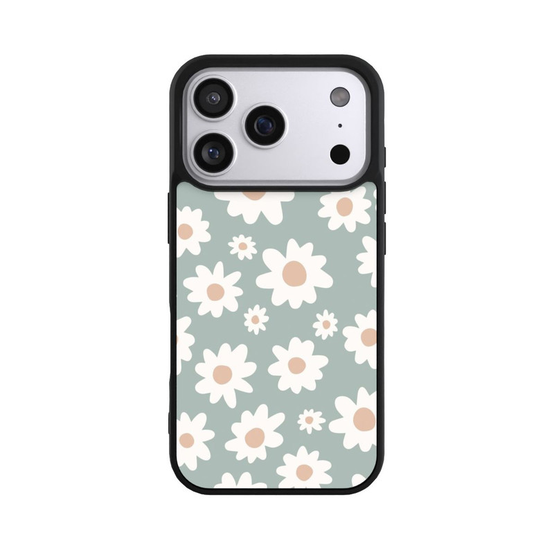 iPhone 17 Pro Base Case Gänseblümchen Muster grün