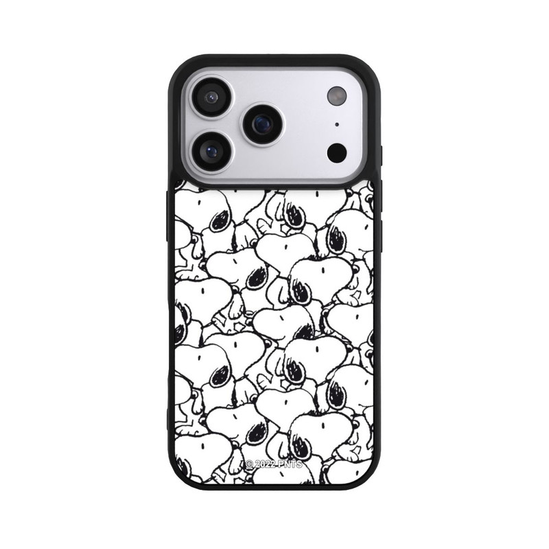 iPhone 17 Pro Base Case Snoopy Muster Schwarz und Weiß
