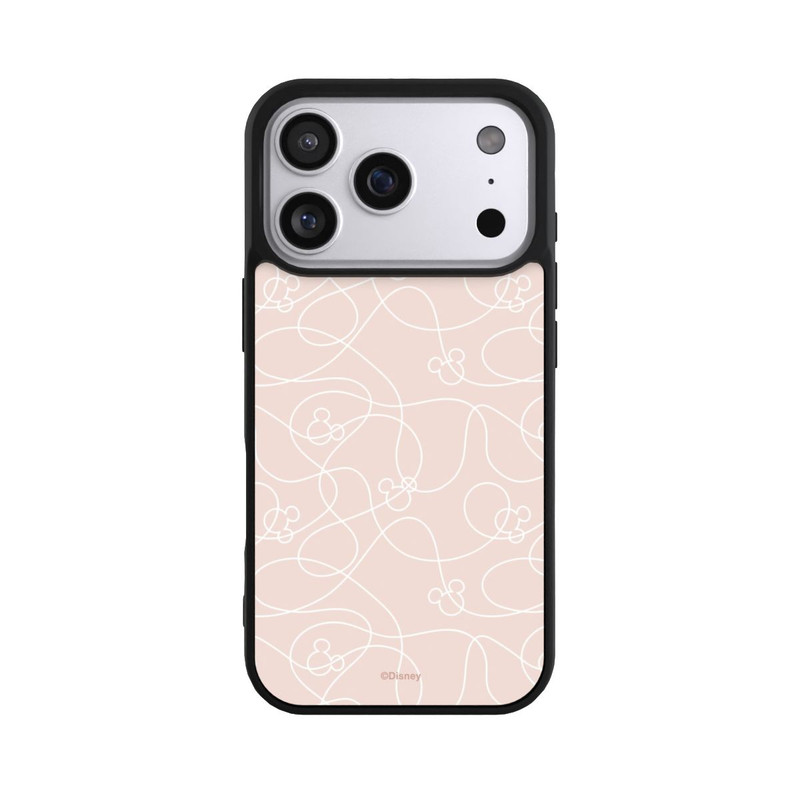 iPhone 17 Pro Base Case Micky Line Art Muster Rosa