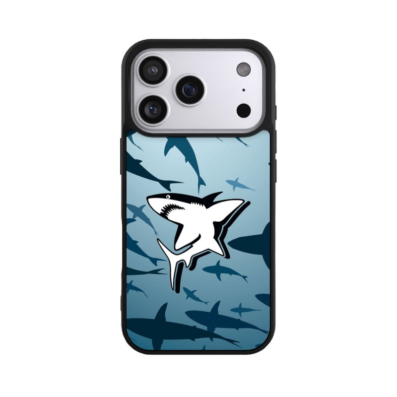 iPhone 17 Pro Base Case Haie Muster Blau