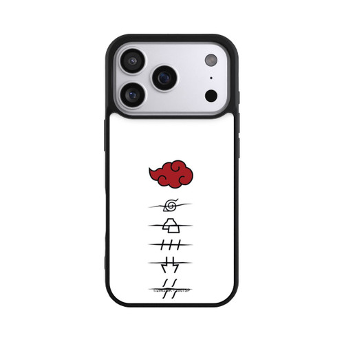 Apple iPhone 17 Pro Base Case Akatsuki Mitgliedersymbole Weiß