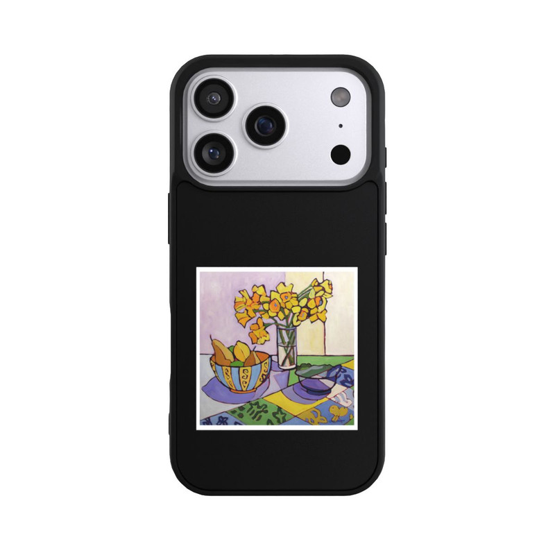 iPhone 17 Pro Base Case Daffodil Patchwork, 2023, by Catherine J Martzloff