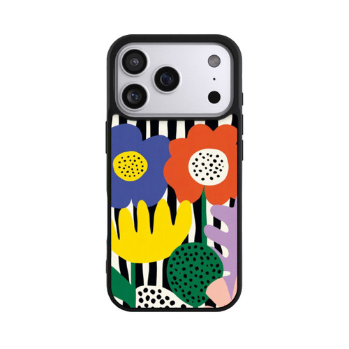 Apple iPhone 17 Pro Base Case Flowers Striped Background