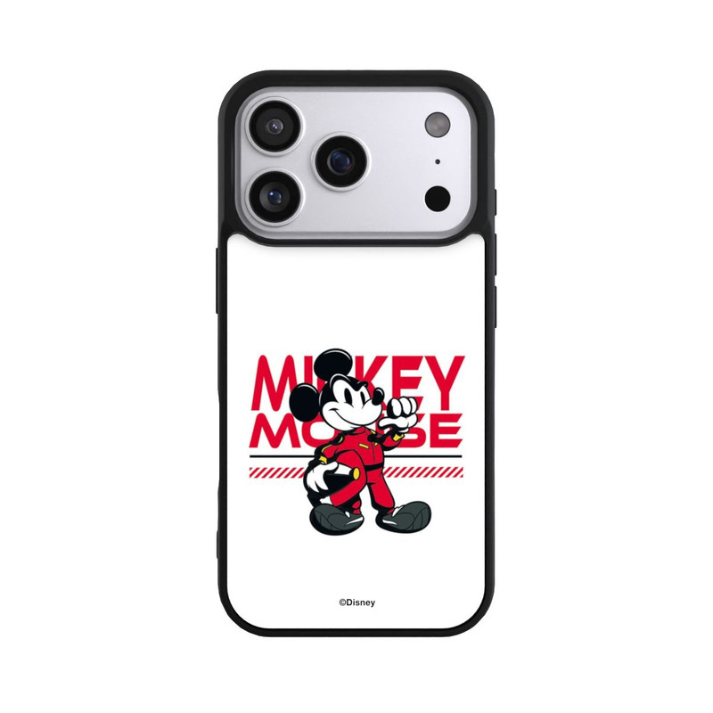 iPhone 17 Pro Base Case Micky Maus Rennfahrer Weiß