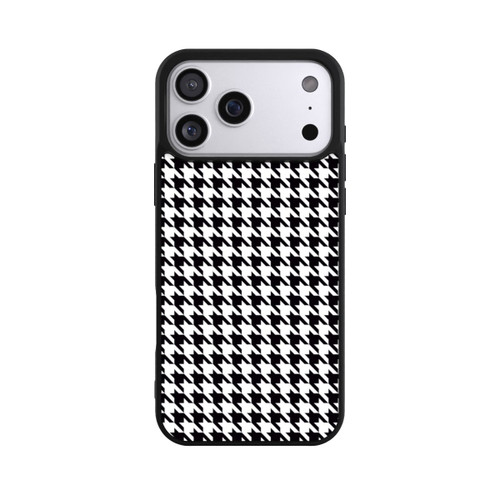 Apple iPhone 17 Pro Max Base Case Hahnentritt Schwarz Weiß