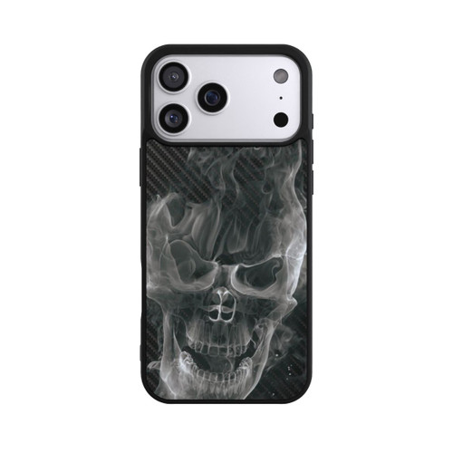 Apple iPhone 17 Pro Max Base Case rauchender Totenkopf Carbon