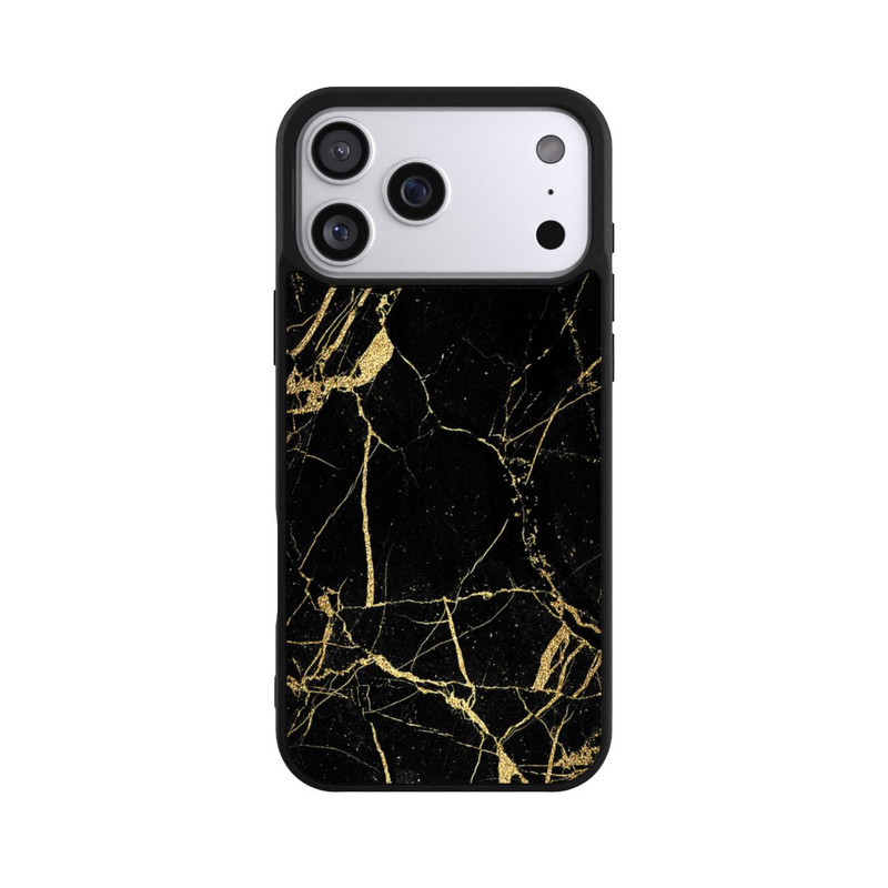 iPhone 17 Pro Max Base Case Schwarzgoldener Marmor-Look