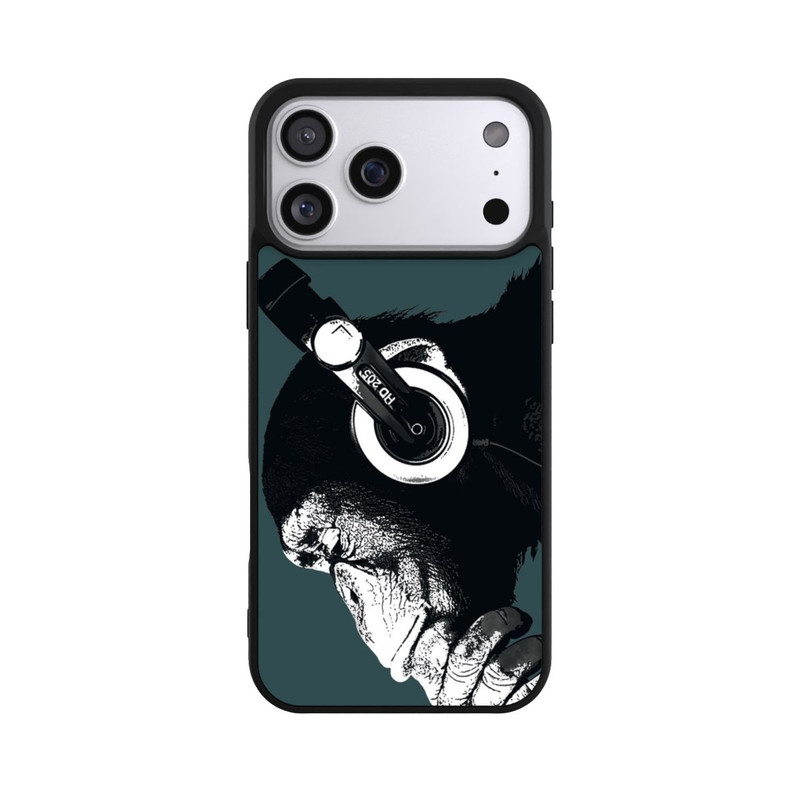 iPhone 17 Pro Max Base Case Denkender Affe Blau