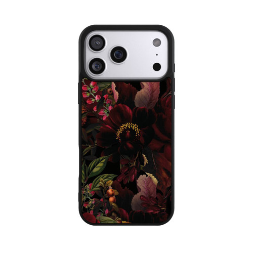 Apple iPhone 17 Pro Max Base Case Dunkle Rote Vintage Barock Rosen
