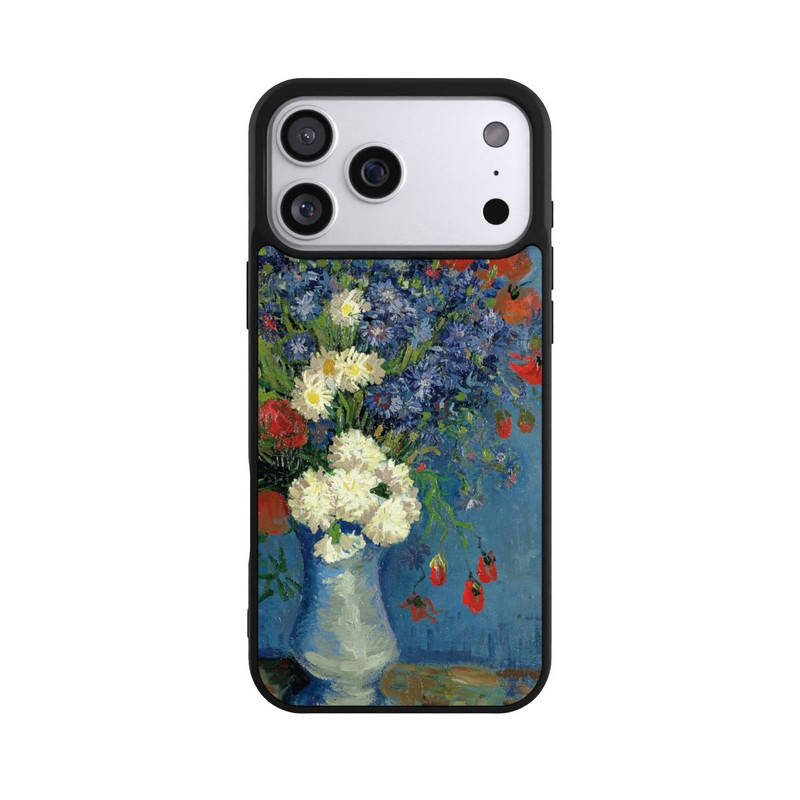 iPhone 17 Pro Max Base Case Stillleben Vase mit Kornblumen und Mohnblumen von Vincent Van Gogh