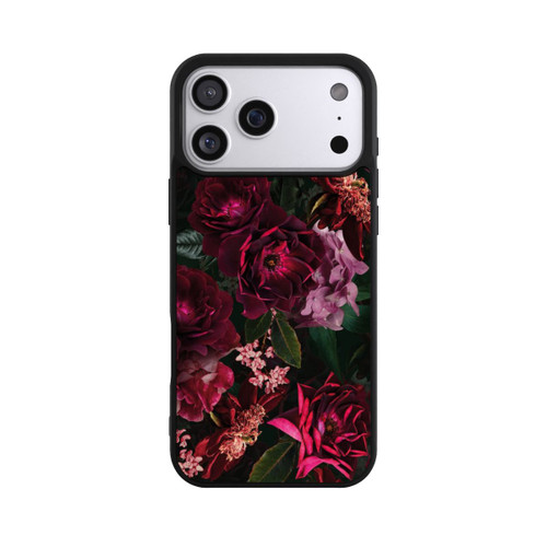 Apple iPhone 17 Pro Max Base Case Dunkle romantische Vintage Rosen und Pfingstrosen