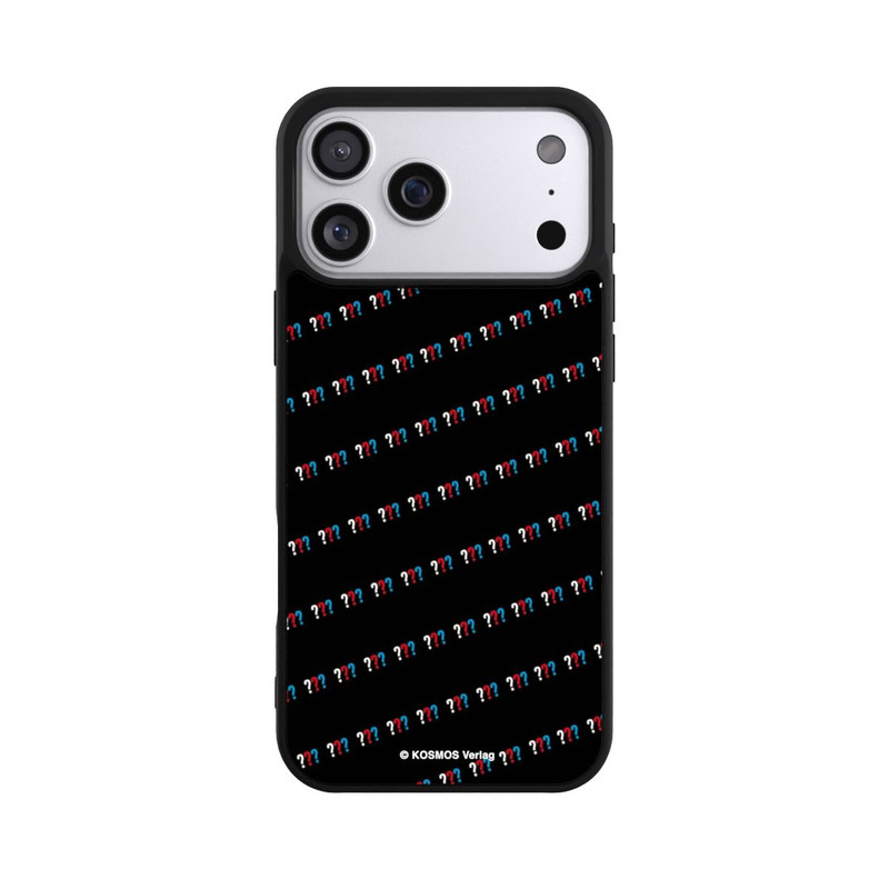 iPhone 17 Pro Max Base Case Drei Fragezeichen Muster Schräg