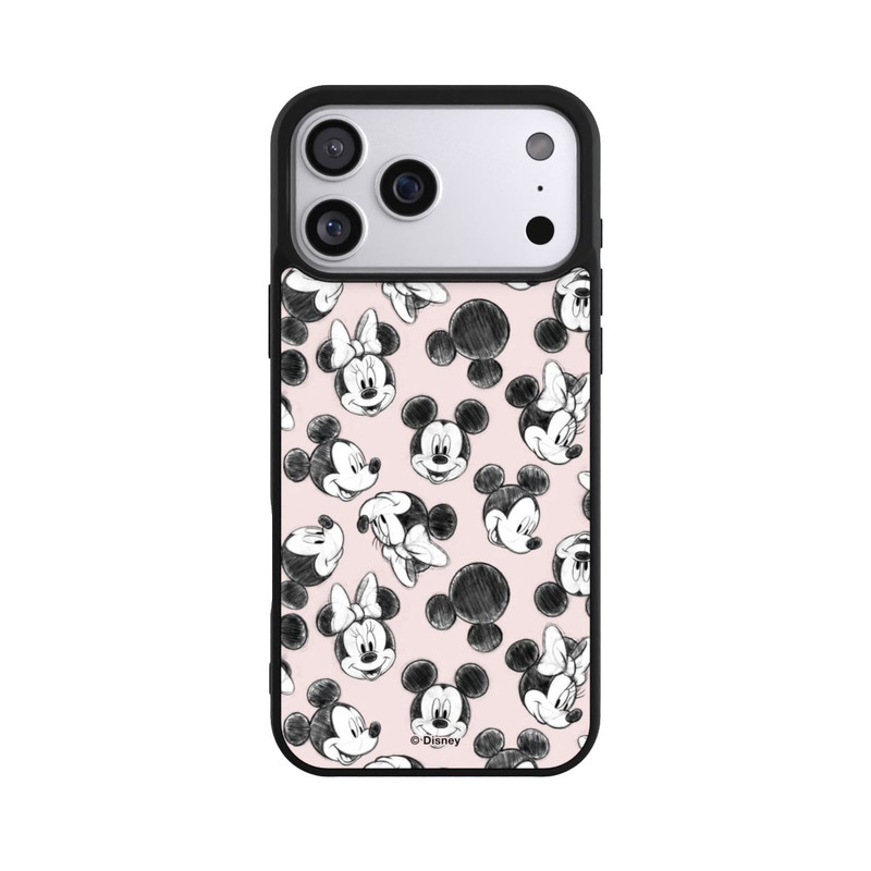 iPhone 17 Pro Max Base Case Minnie & Mickey Viele Gesichter Pink