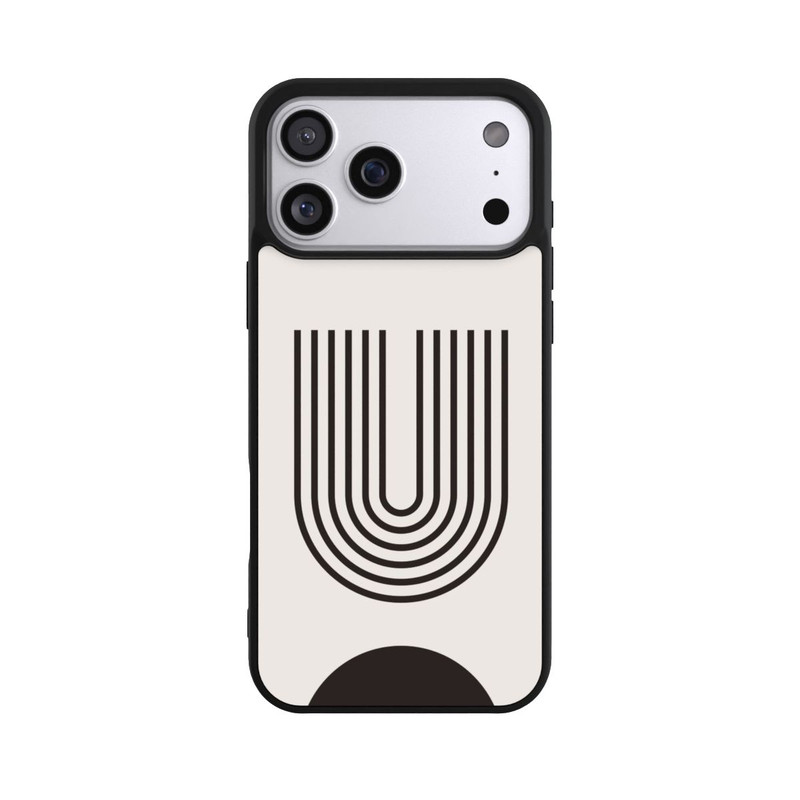 iPhone 17 Pro Max Base Case Moderne Kunst Schwarze Linien