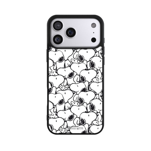 Apple iPhone 17 Pro Max Base Case Snoopy Muster Schwarz und Weiß