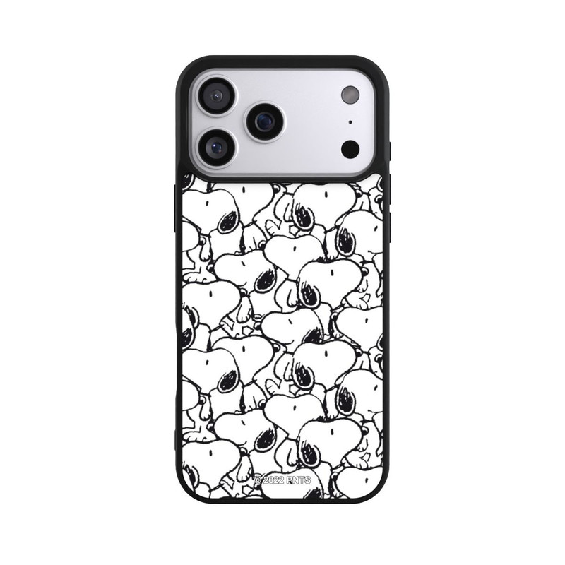 iPhone 17 Pro Max Base Case Snoopy Muster Schwarz und Weiß