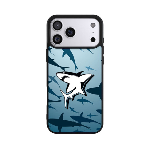 Apple iPhone 17 Pro Max Base Case Haie Muster Blau