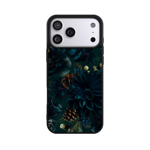 Apple iPhone 17 Pro Max Base Case Blumenmuster Grün und Blau