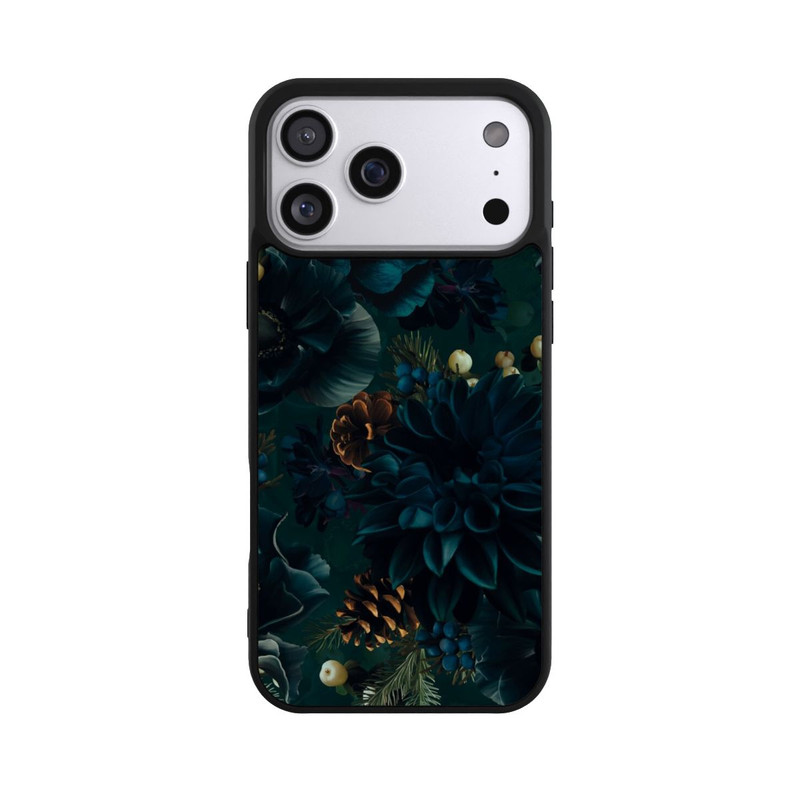 iPhone 17 Pro Max Base Case Blumenmuster Grün und Blau