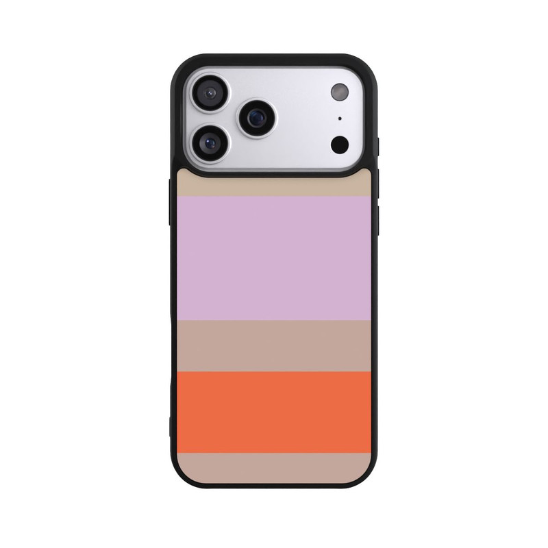iPhone 17 Pro Max Base Case Moca Lila Orange Stripes