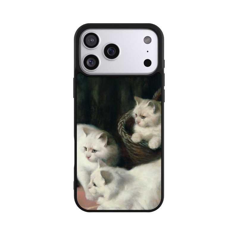 iPhone 17 Pro Max Base Case Three White Angora Kittens