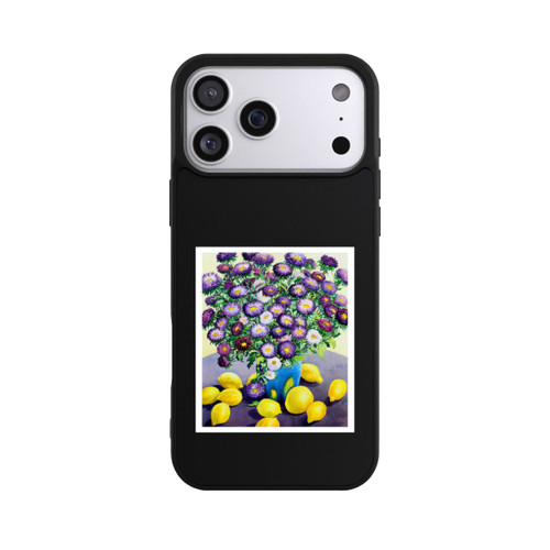 Apple iPhone 17 Pro Max Base Case Purple Asters and Lemons by Christopher Ryland
