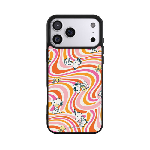 Apple iPhone 17 Pro Max Base Case Peanuts Hippie Pattern Orange