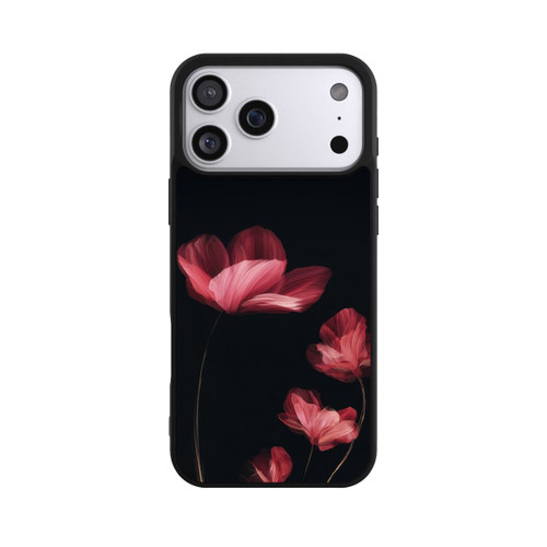Apple iPhone 17 Pro Max Base Case Burgunder Blüten schwarz