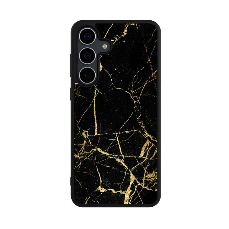 Galaxy S25 FE Base Case Schwarzgoldener Marmor-Look