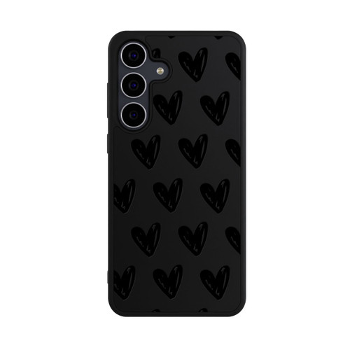 Samsung Galaxy S25 FE Base Case Herzen Schwarz ohne Hintergrund