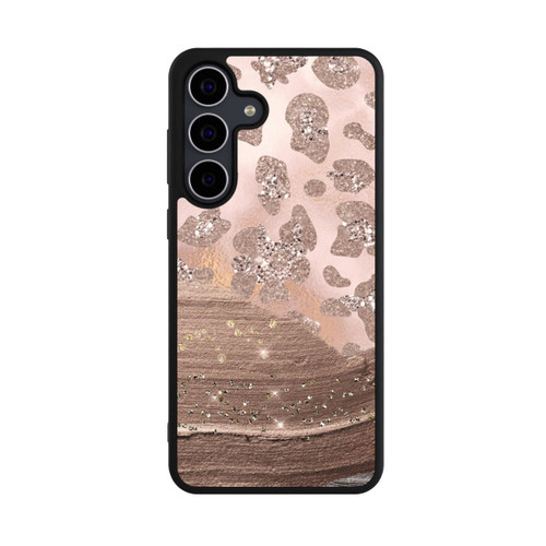 Samsung Galaxy S25 FE Base Case Silberner Leoparden Glitzerlook