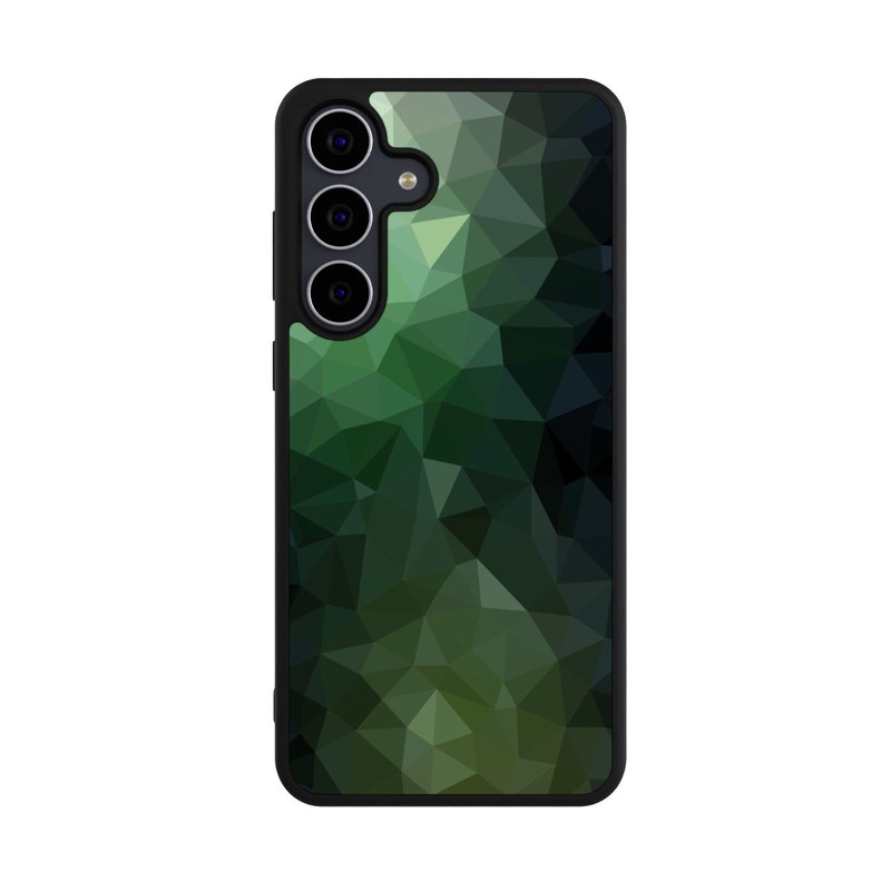 Galaxy S25 FE Base Case Polygonal Mosaic Green