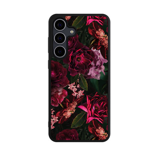 Samsung Galaxy S25 FE Base Case Dunkle romantische Vintage Rosen und Pfingstrosen