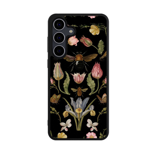 Samsung Galaxy S25 FE Base Case Wildblumen und Biene Schwarz