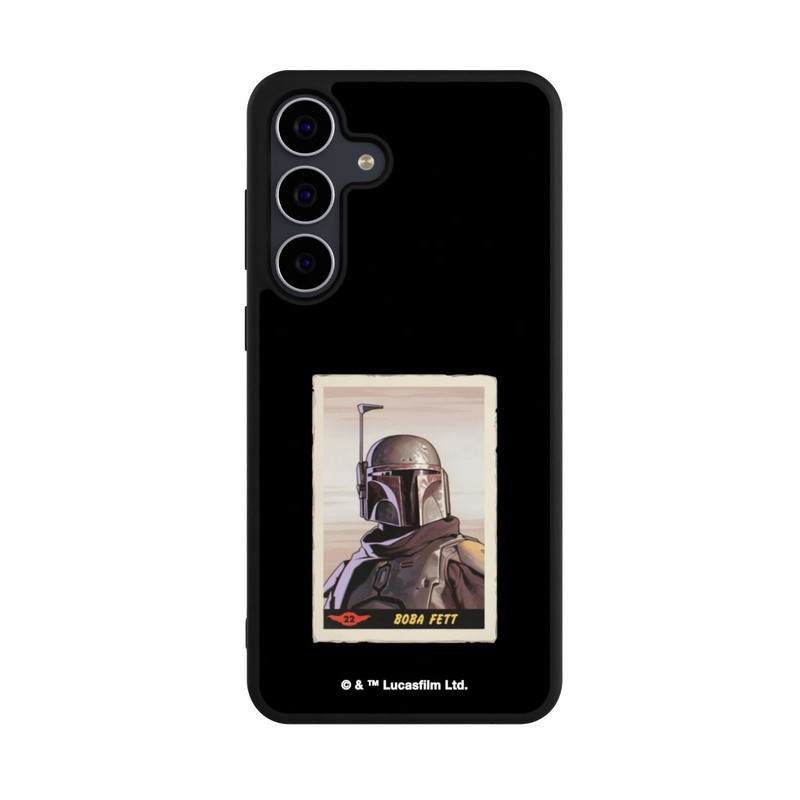 Galaxy S25 FE Base Case Boba Fett Badges Schwarzer Hintergrund