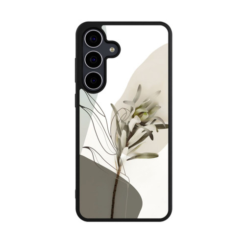 Samsung Galaxy S25 FE Base Case Boho Line Art Olivgrün