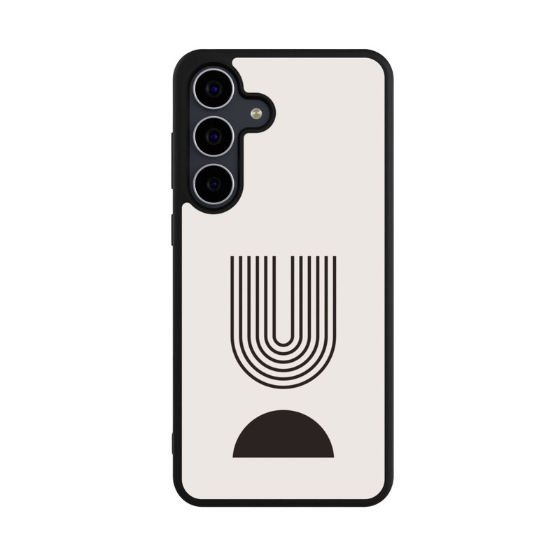 Galaxy S25 FE Base Case Moderne Kunst Schwarze Linien