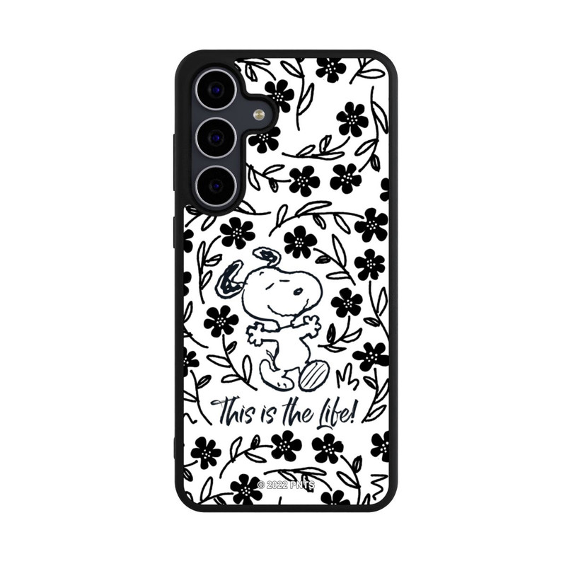 Galaxy S25 FE Base Case Snoopy schwarz und weiß This Is The Life