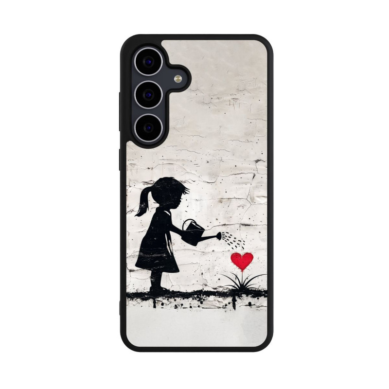 Galaxy S25 FE Base Case Girl Watering Bunch of Flowers 
