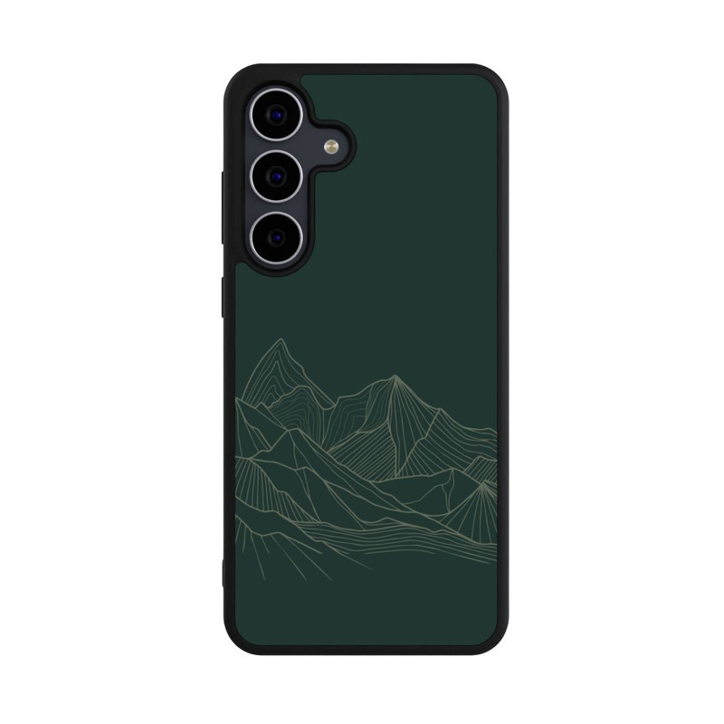 Galaxy S25 FE Base Case Berg Line Art Grün