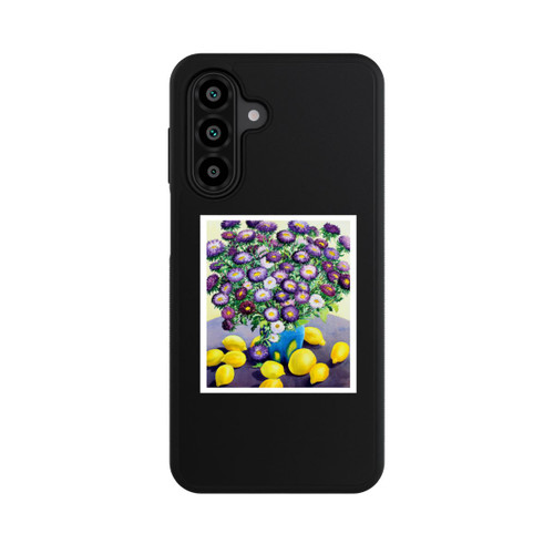 Samsung Galaxy A17 5G Base Case Purple Asters and Lemons by Christopher Ryland