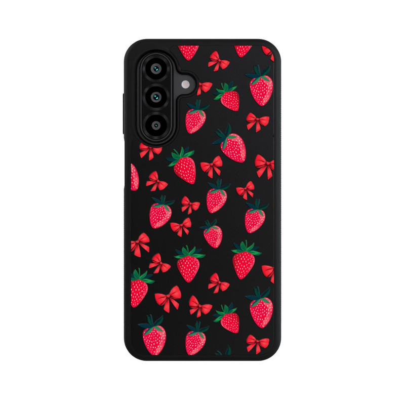 Galaxy A17 5G Base Case Erdbeer Herz Muster Transparent
